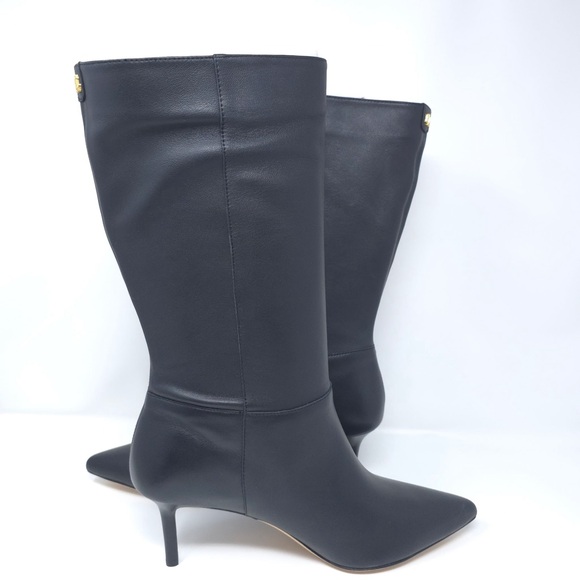 Lauren Ralph Lauren Leannah Black Nappa Leather Boots - Picture 4 of 12